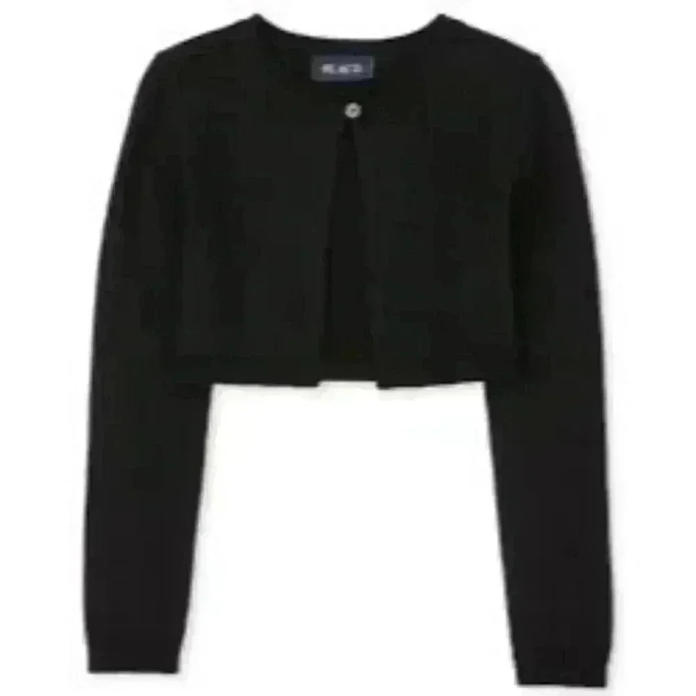 The Children’s Place Girls Metallic Cardigan Black, Size 4T